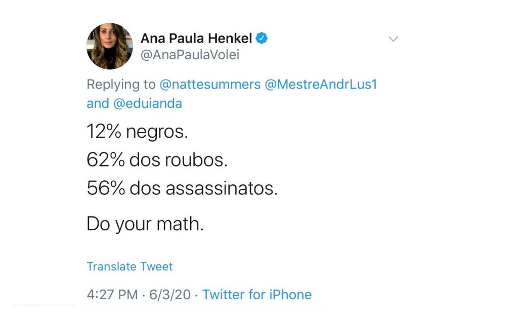 Capa da notícia - Comentário racista de Ana Paula gera revolta